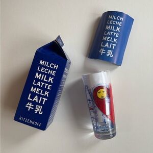 Ritzenhoff Milk Glass with Sun Design